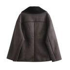 Damen modische Übergangsjacke mit weich gefüttertem Kragen und praktischen Taschen R&B