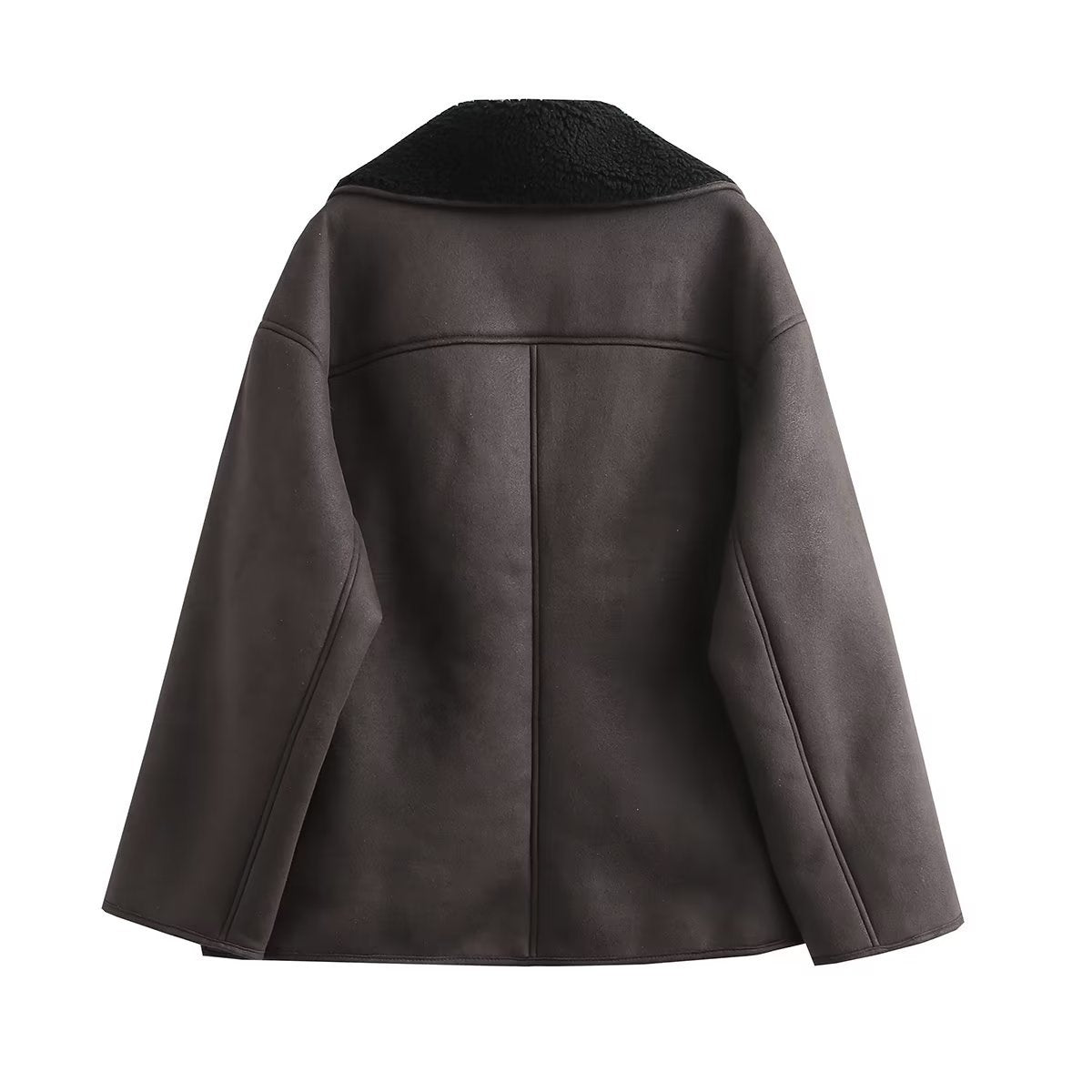 Damen modische Übergangsjacke mit weich gefüttertem Kragen und praktischen Taschen R&B
