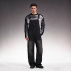 Herren Latzhose Jeans mit weitem Schnitt
