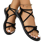 Damen Badesandalen mit modischem Riemendesign R&B