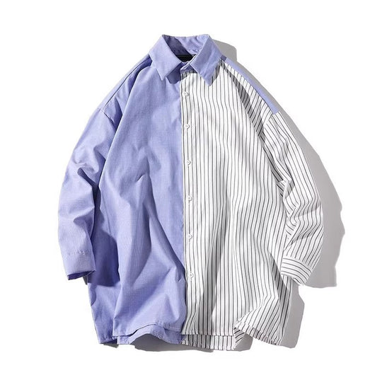 Herren Trendy Hemd mit asymmetrischem Design und urbanem Chic R&B