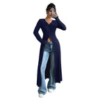 Damen Langarm-Knöpfen Cardigan R&B