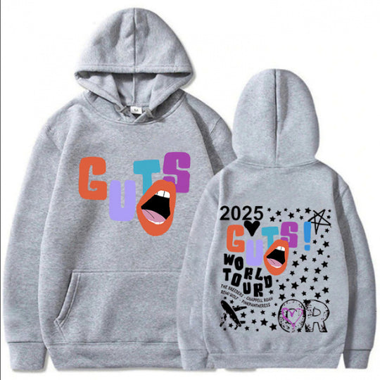 Damen Kapuzenpullover mit kreativen Grafikelementen und einzigartigem Tour-Print R&B