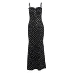 R&B | Kleid mit gepunkteten Strapsen mit Neckholder