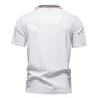 Herren nan modernes Poloshirt mit aufgesetzter Brusttasche und Kontrastbesatz am Polokragen R&B