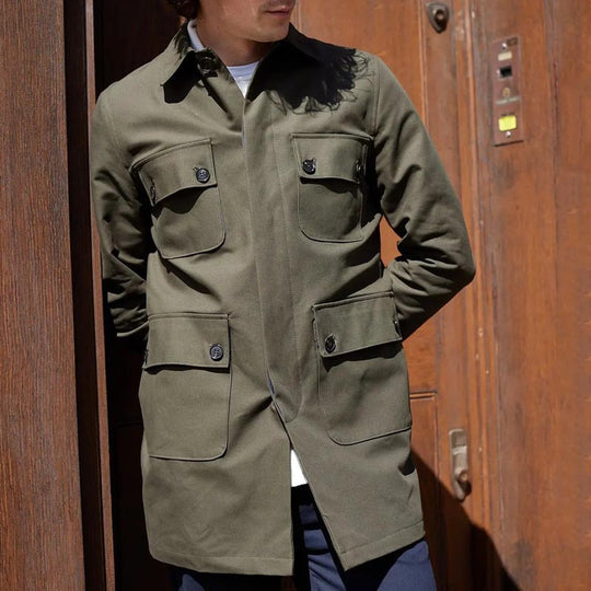 Herren elegante Jacke mit praktischen aufgesetzten Taschen