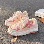 Damen Chunky Sneaker mit dicker Sohle und atmungsaktivem Obermaterial EB