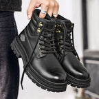 Damen Robuste Schnürboots mit rutschfester Profilsohle und isolierendem Innenfutter