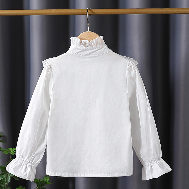 Mädchen verspielte Bluse mit Rüschendetails R&B