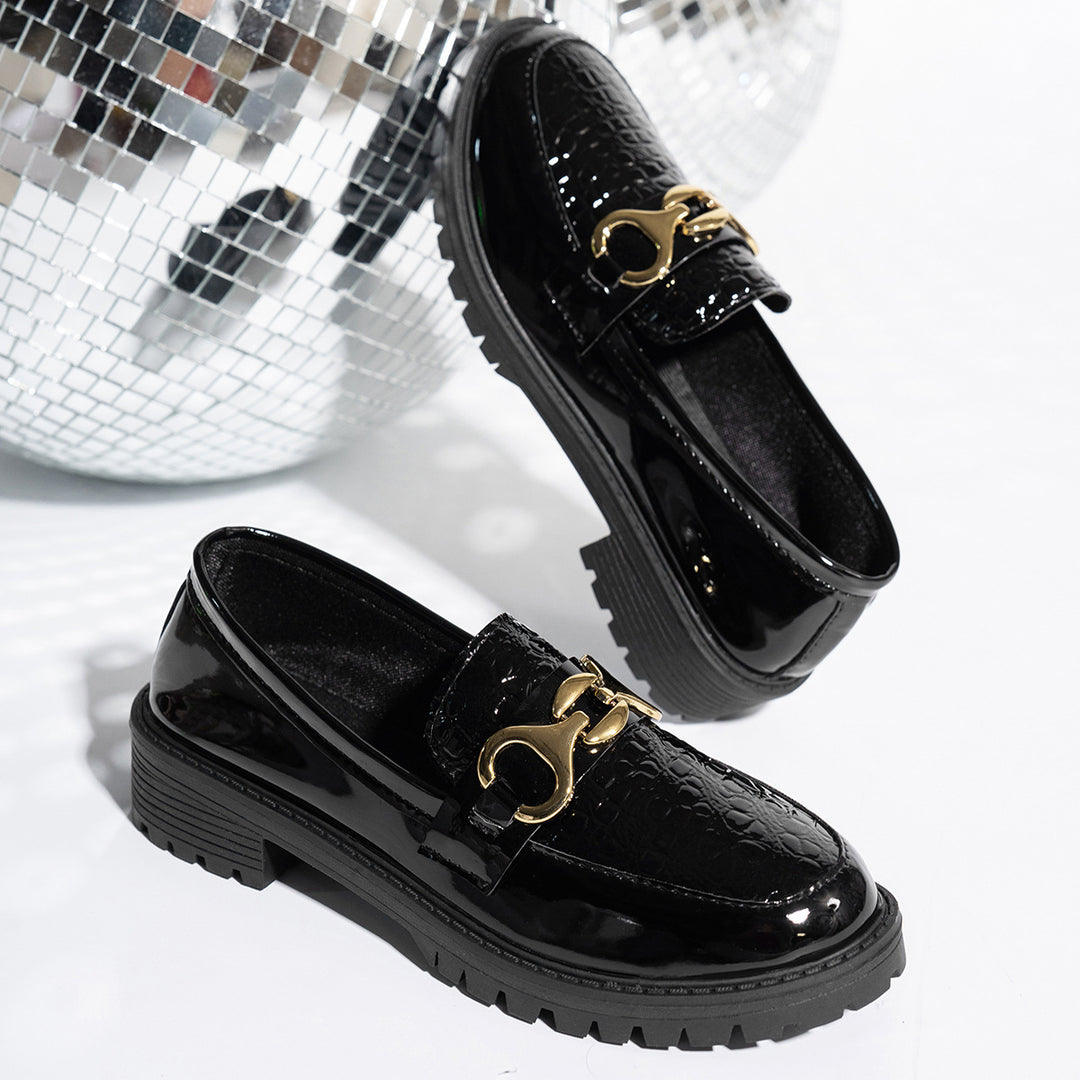 Damen Modische Loafers im Biker-Stil R&B