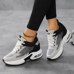 Damen Sportliche Sneakers mit atmungsaktivem Obermaterial und dämpfendem Air-Cushion-System