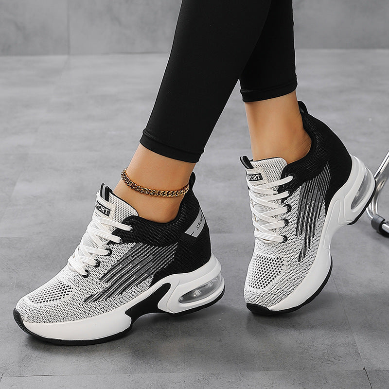 Damen Sportliche Sneakers mit atmungsaktivem Obermaterial und dämpfendem Air-Cushion-System