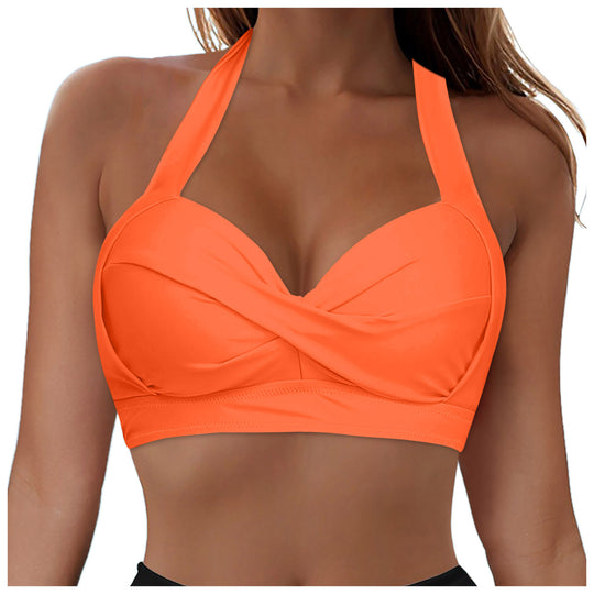 Damen Modisches Bikinioberteil mit Wickeldesign R&B