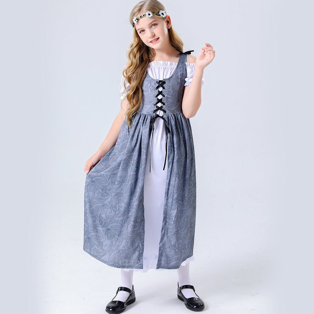 Damen Trachtenkleid mit romantischen Rüschendetails und bezaubernder Schnürung R&B