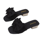 Damen Elegant und verspielte Zehentrenner-Sandalen mit dekorativem Schleifen-Detail R&B