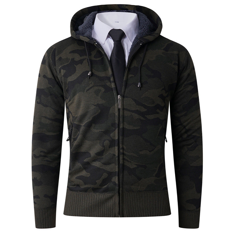 Herren modische Kapuzenjacke mit stylischem Camouflage-Design R&B