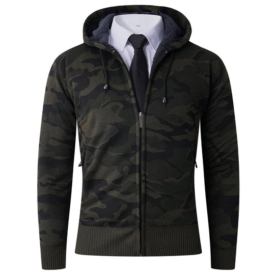 Herren modische Kapuzenjacke mit stylischem Camouflage-Design R&B