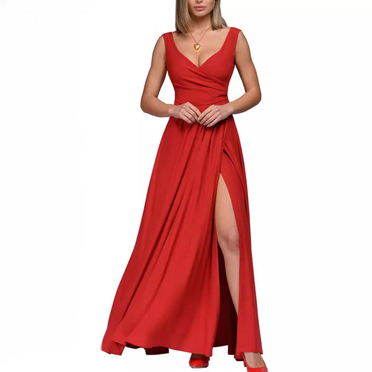 Damen Maxi-Kleid mit elegantem Wickeldesign R&B