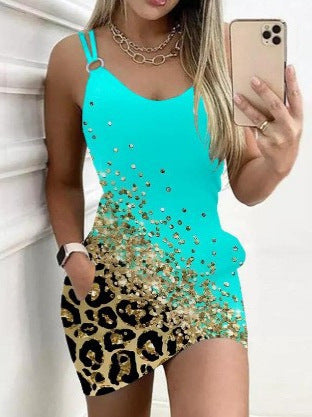 Damen Kleid im glamourösen Animal-Print mit funkelnden Akzenten R&B