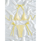 Damen Elegantes Spitzen-Bikini-Set mit verstellbaren Trägern R&B