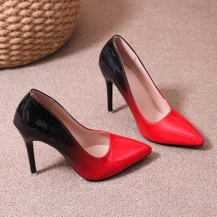 Damen elegante Lackpumps mit spitzem Zehenbereich R&B