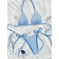 Damen Triangel-Bikini mit verstellbaren Schnürdetails R&B