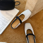 Damen Komfortable Clogs mit modischem Punktenmuster und verstellbarem Riemen