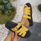 Damen Komfortable Zehentrenner-Sandalen mit modischem Riemendesign R&B