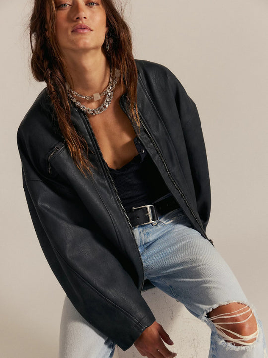 Damen Modische Echtjacke R&B