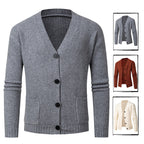 Damen gestreifte Strickjacke mit modischem Schnitt und praktischen Taschen R&B