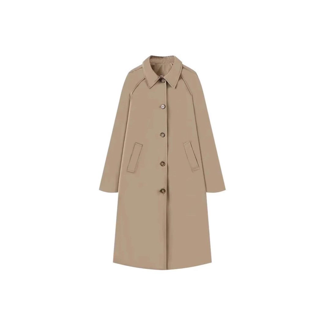 Damen modische Übergangsjacke mit elegantem Stehkragen und praktischen Knopfdetails R&B