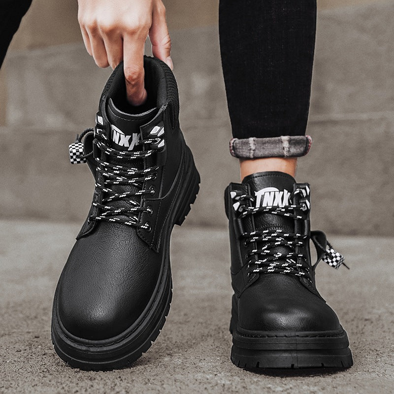 Damen robuste High-Top Stiefel mit atmungsaktivem Rippenkragen und rutschfester Sohle R&B