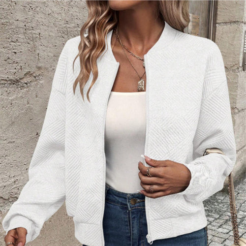 Damen modische Bomberjacke mit strukturiertem Design R&B