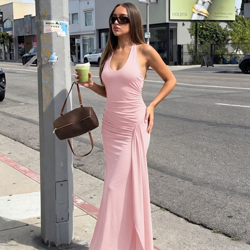 Damen Raffiniertes Wickel-Maxikleid R&B
