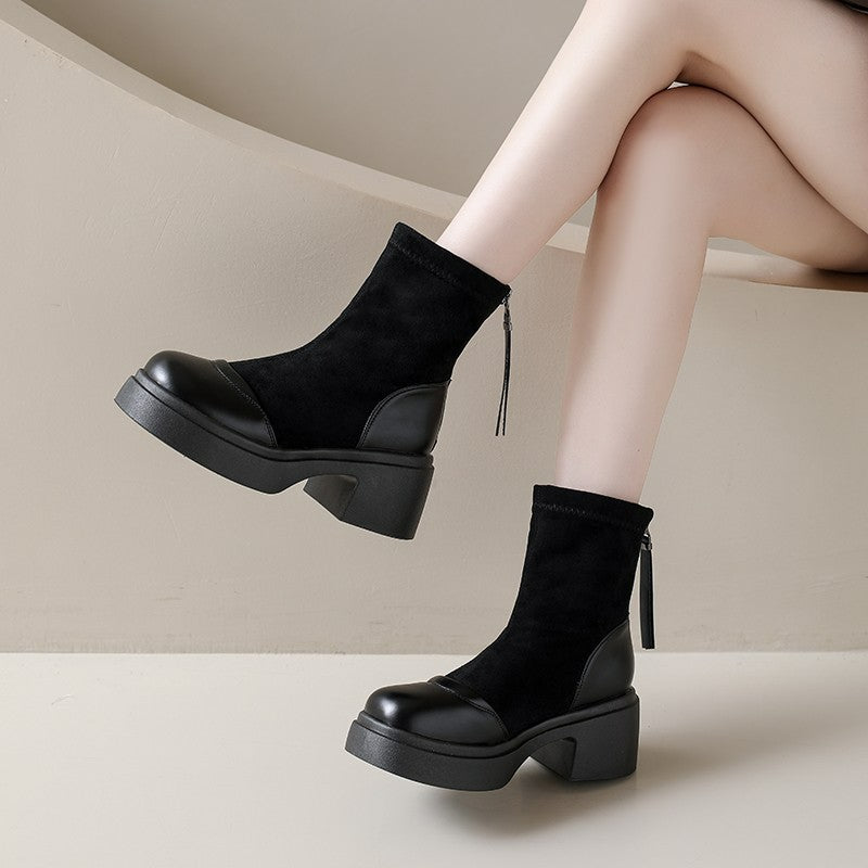 Damen Modische Stiefeletten mit eleganter Absatzhöhe R&B