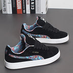 Damen Sneakers mit floralem Innenfutter und rutschfester Sohle