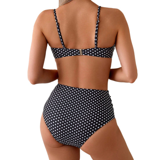 Damen Hochgeschnittener Bikini mit eleganten Muschelverzierungen R&B