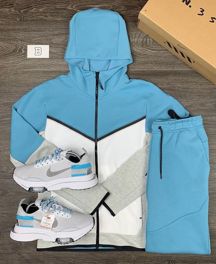 Herren sportliches Hoodie-Set mit atmungsaktiven Eigenschaften und modernen Kontrastdetails R&B