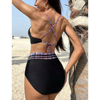 Damen Bikini-Set mit Hochtaillen-Höschen und sportlichem Oberteil