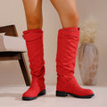 Damen Modische Overknee-Stiefel aus weichem, elastischem Material R&B