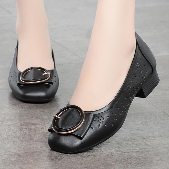 Damen Elegante Ballerinas mit modischem Schmuckdetail und komfortablem Absatz R&B