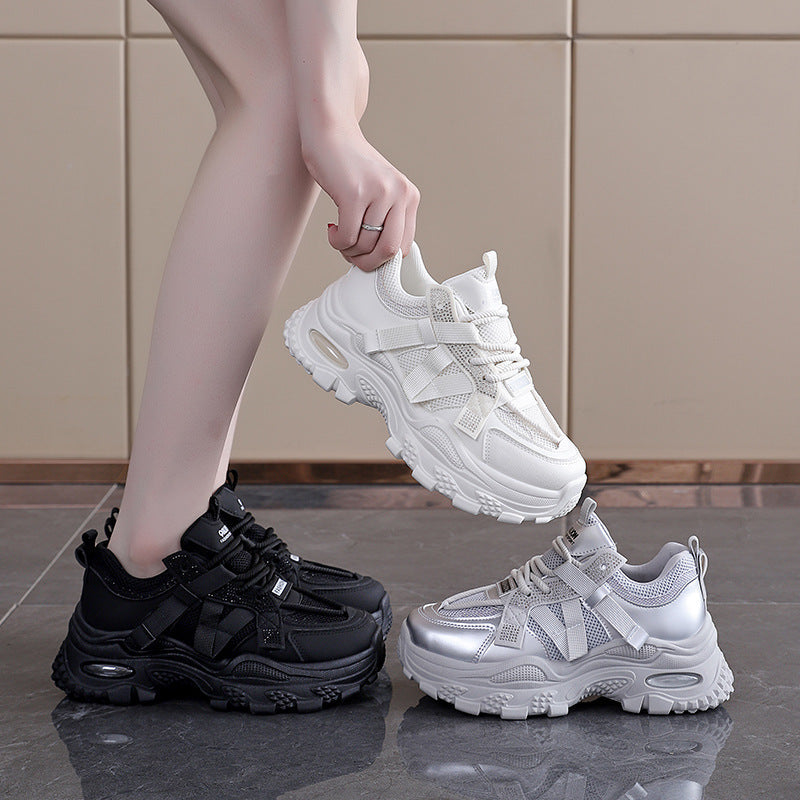 Damen Sportliche Sneakers mit atmungsaktiven Einsätzen R&B