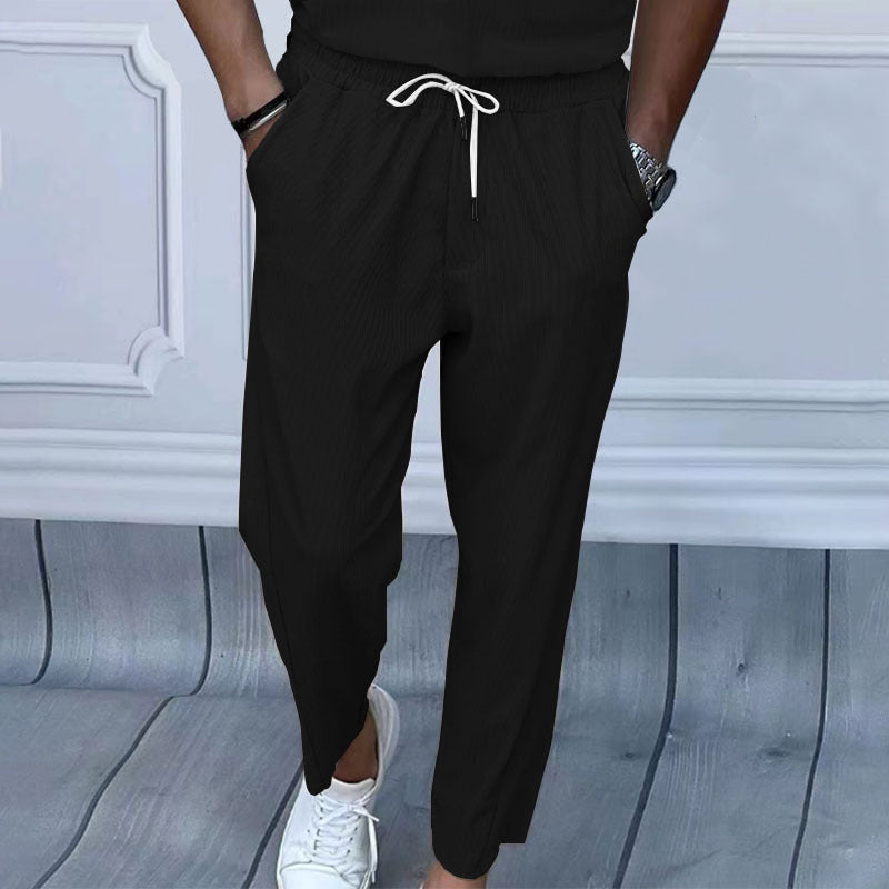 Herren Freizeithose mit elastischem Bund und praktischen Seitentaschen R&B
