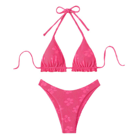 Damen Triangel-Bikini mit raffinierten Rüschen- und Bindedetails R&B