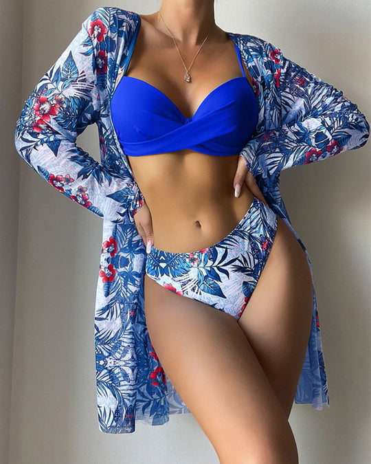 Damen Strandcover-Up mit floralem Muster R&B