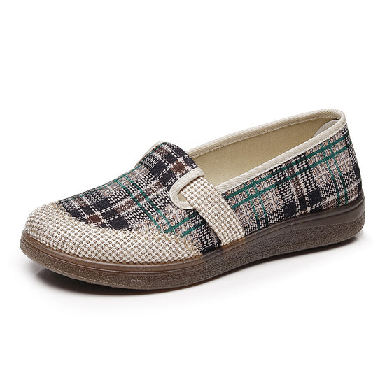 Damen Elegante und bequeme Slipper mit stilvollem Karomuster R&B