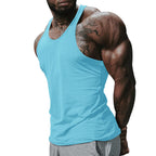Herren atmungsaktives Fitness Tanktop mit Racerback-Design und körperbetontem Schnitt R&B
