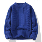 Herren Grobstrickpullover mit Zopfmuster und lässigem Schnitt R&B