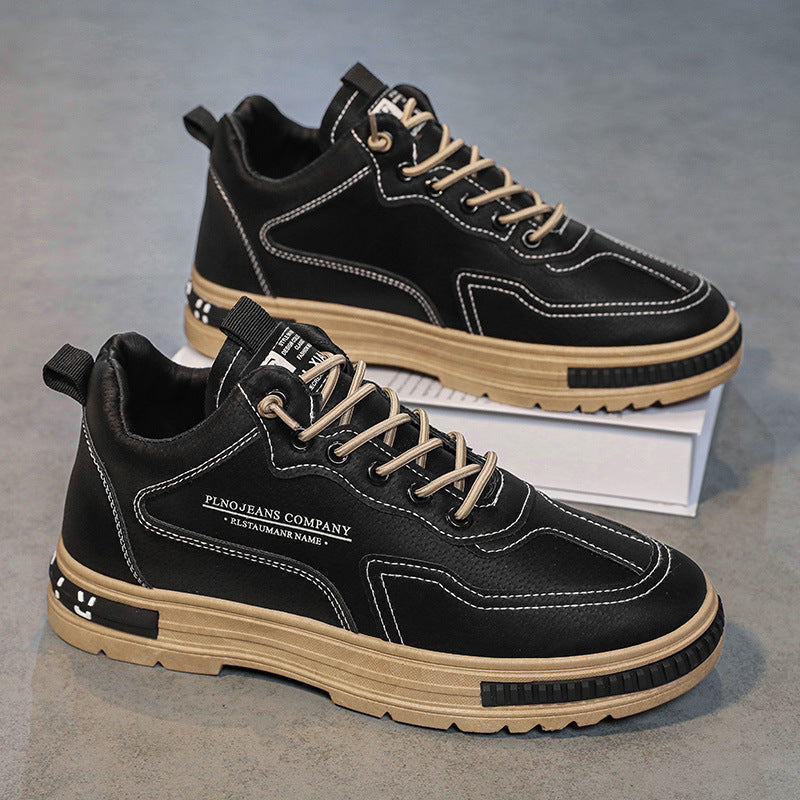Herren Modische Leder Sneakers mit atmungsaktiver Konstruktion R&B