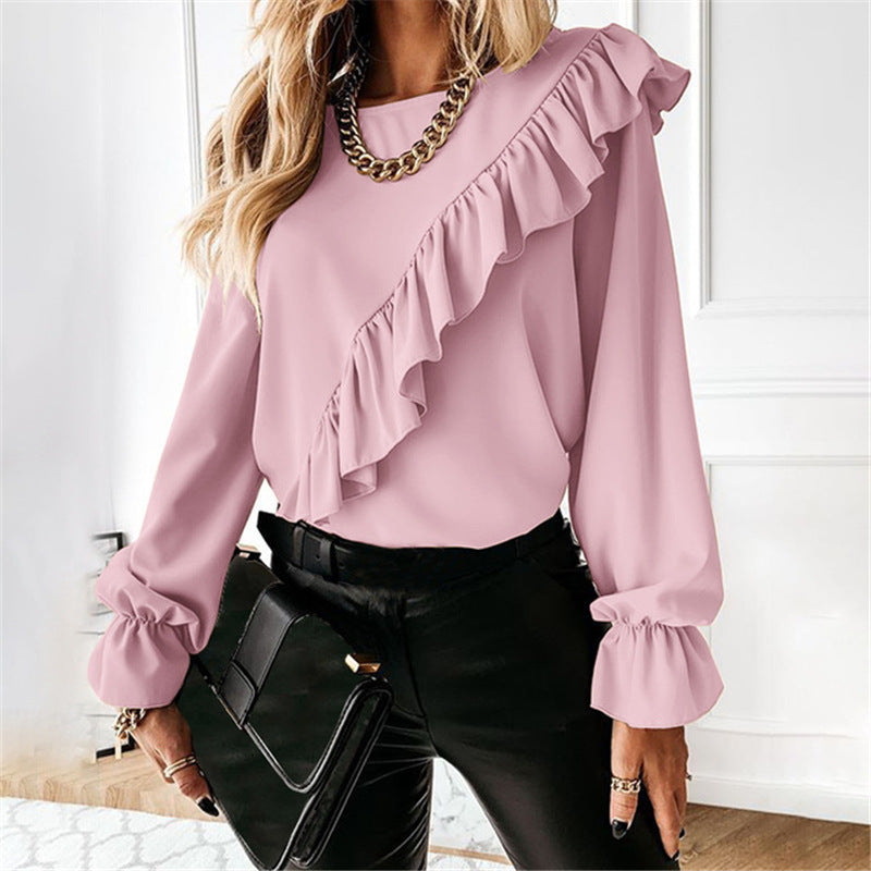 Damen Bluse mit voluminösen Rüschen R&B